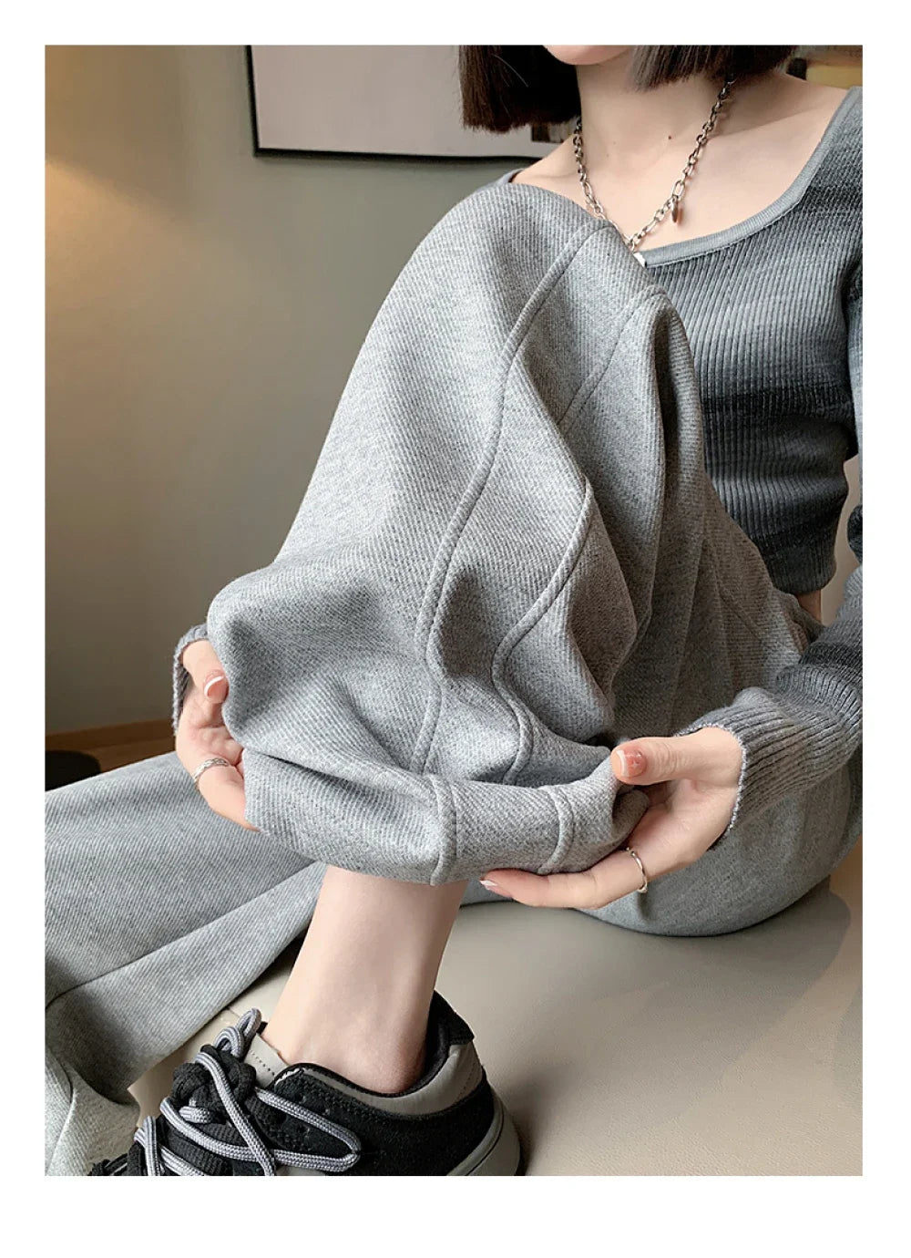 Blue Korean Fresh Drape Effect High Waist Trouser Fashion Female Summer Baggy Wide Leg Pants Street Classic Women Sweatpants Y2k